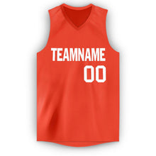 Load image into Gallery viewer, Custom Orange White V-Neck Basketball Jersey