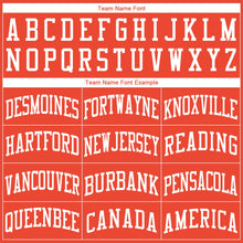 Load image into Gallery viewer, Custom Orange White Round Neck Suit Basketball Jersey