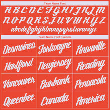 Load image into Gallery viewer, Custom Orange White V-Neck Basketball Jersey