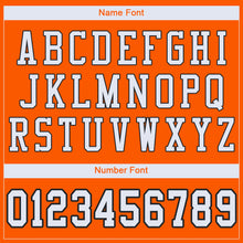 Load image into Gallery viewer, Custom Orange White-Black Mesh Authentic Football Jersey