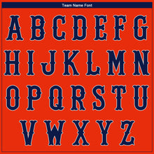 Load image into Gallery viewer, Custom Orange Navy-Gray Authentic Baseball Jersey