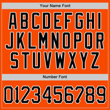 Load image into Gallery viewer, Custom Orange Black-White Authentic Baseball Jersey