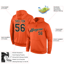 Load image into Gallery viewer, Custom Stitched Orange Black-Old Gold Sports Pullover Sweatshirt Hoodie