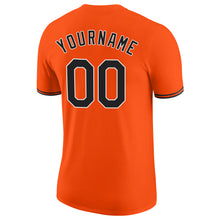 Load image into Gallery viewer, Custom Orange Black-White Performance T-Shirt