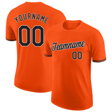 Load image into Gallery viewer, Custom Orange Black-White Performance T-Shirt