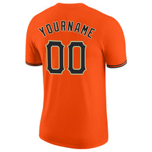 Load image into Gallery viewer, Custom Orange Black-Old Gold Performance T-Shirt