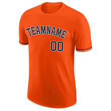 Load image into Gallery viewer, Custom Orange Navy-White Performance T-Shirt