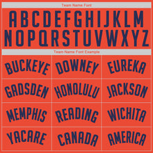 Load image into Gallery viewer, Custom Orange Navy-White Authentic Throwback Rib-Knit Baseball Jersey Shirt