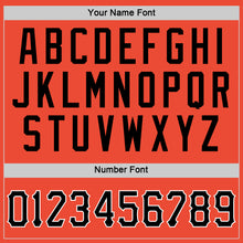 Load image into Gallery viewer, Custom Orange Black-White Authentic Throwback Rib-Knit Baseball Jersey Shirt