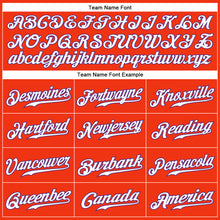 Load image into Gallery viewer, Custom Orange White-Purple Authentic Baseball Jersey