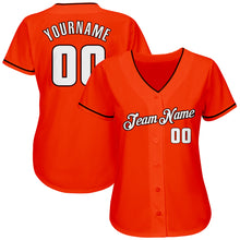 Load image into Gallery viewer, Custom Orange White-Brown Authentic Baseball Jersey