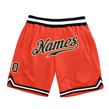 Load image into Gallery viewer, Custom Orange Black-Old Gold Authentic Throwback Basketball Shorts