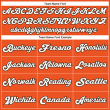 Load image into Gallery viewer, Custom Orange White-Brown Mesh Authentic Throwback Football Jersey