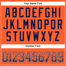 Load image into Gallery viewer, Custom Orange Navy-White Authentic Drift Fashion Baseball Jersey