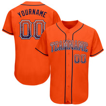 Load image into Gallery viewer, Custom Orange Navy-White Authentic Drift Fashion Baseball Jersey