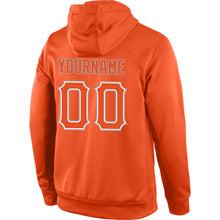 Load image into Gallery viewer, Custom Stitched Orange Orange-Gray Sports Pullover Sweatshirt Hoodie