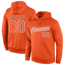 Load image into Gallery viewer, Custom Stitched Orange Orange-Gray Sports Pullover Sweatshirt Hoodie