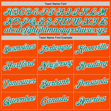 Load image into Gallery viewer, Custom Stitched Orange Aqua-White Sports Pullover Sweatshirt Hoodie