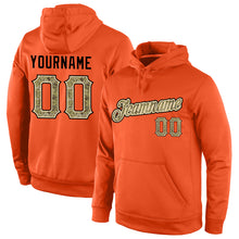 Load image into Gallery viewer, Custom Stitched Orange Camo-Cream Sports Pullover Sweatshirt Hoodie