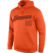 Load image into Gallery viewer, Custom Stitched Orange Orange-Black Sports Pullover Sweatshirt Hoodie