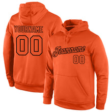 Load image into Gallery viewer, Custom Stitched Orange Orange-Black Sports Pullover Sweatshirt Hoodie