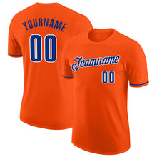 Load image into Gallery viewer, Custom Orange Royal-White Performance T-Shirt