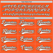 Load image into Gallery viewer, Custom Orange White-Brown Hockey Jersey