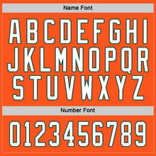 Load image into Gallery viewer, Custom Orange White-Green Hockey Jersey