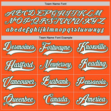 Load image into Gallery viewer, Custom Orange White-Green Hockey Jersey