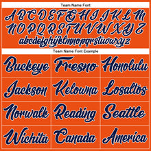 Load image into Gallery viewer, Custom Orange Navy-White Authentic Baseball Jersey