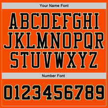 Load image into Gallery viewer, Custom Stitched Orange Black Pinstripe Black-Old Gold Sports Pullover Sweatshirt Hoodie