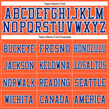 Load image into Gallery viewer, Custom Orange Royal-White Stitched Cuffed Knit Hat