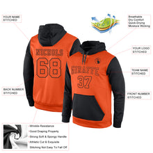 Load image into Gallery viewer, Custom Stitched Orange Orange-Black Sports Pullover Sweatshirt Hoodie