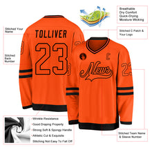 Load image into Gallery viewer, Custom Orange Orange-Black Hockey Jersey