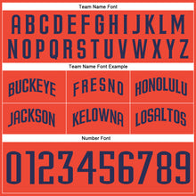 Load image into Gallery viewer, Custom Orange Navy-Gold Authentic Throwback Basketball Shorts