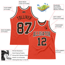 Load image into Gallery viewer, Custom Orange Brown-White Authentic Throwback Basketball Jersey