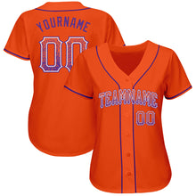 Load image into Gallery viewer, Custom Orange Purple-White Authentic Drift Fashion Baseball Jersey