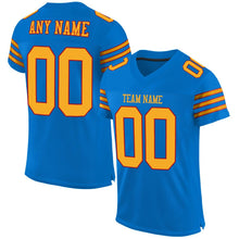Load image into Gallery viewer, Custom Panther Blue Gold-Red Mesh Authentic Football Jersey