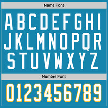 Load image into Gallery viewer, Custom Panther Blue White-Gold Hockey Jersey