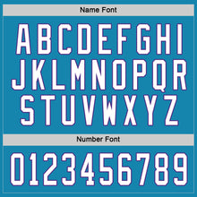 Load image into Gallery viewer, Custom Panther Blue White-Purple Hockey Jersey