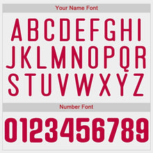 Load image into Gallery viewer, Custom White Red Pinstripe Red-White Baseball Jersey