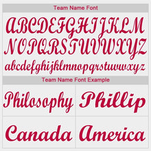 Load image into Gallery viewer, Custom White Red Pinstripe Red-White Baseball Jersey