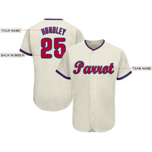Load image into Gallery viewer, Custom Cream Red-Royal Baseball Jersey
