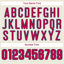 Load image into Gallery viewer, Custom Cream Red-Royal Baseball Jersey