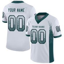 Load image into Gallery viewer, Custom White Midnight Green-Black Drift Fashion Football Jersey