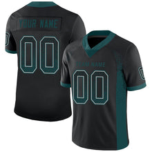 Load image into Gallery viewer, Custom Black Midnight Green-Gray Drift Fashion Football Jersey