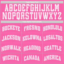 Load image into Gallery viewer, Custom Pink White Authentic Baseball Jersey