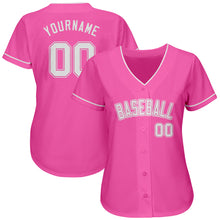 Load image into Gallery viewer, Custom Pink White Authentic Baseball Jersey