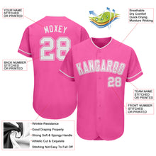 Load image into Gallery viewer, Custom Pink White Authentic Baseball Jersey