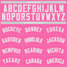 Load image into Gallery viewer, Custom Pink White Authentic Baseball Jersey